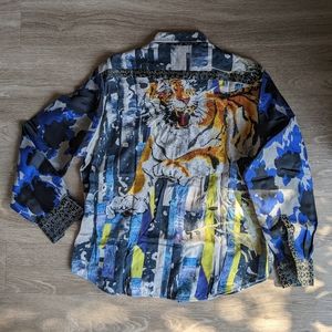Robert graham Fear the Tiger Limited edition shirt men 2XL